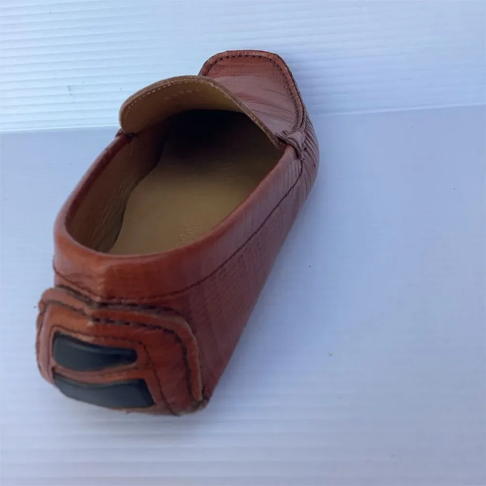Paul Fredrick Men's Brown‎ Leather Loafers Slip On Casual Shoes